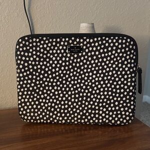 Kate Spade Black and White Dotted Laptop Case